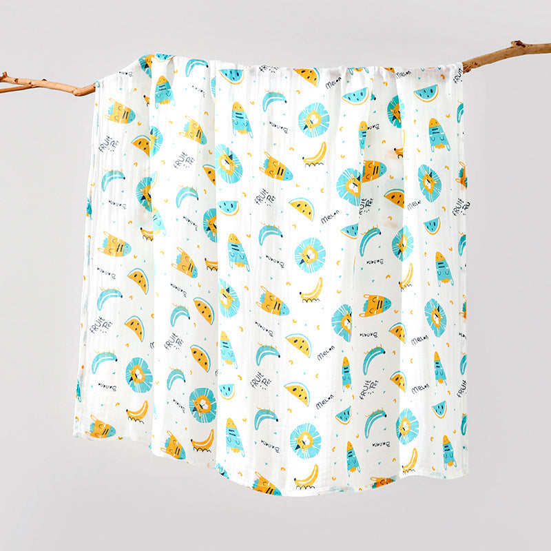 Double-layer Bamboo-cotton Baby Bath Towel Newborn Gauze