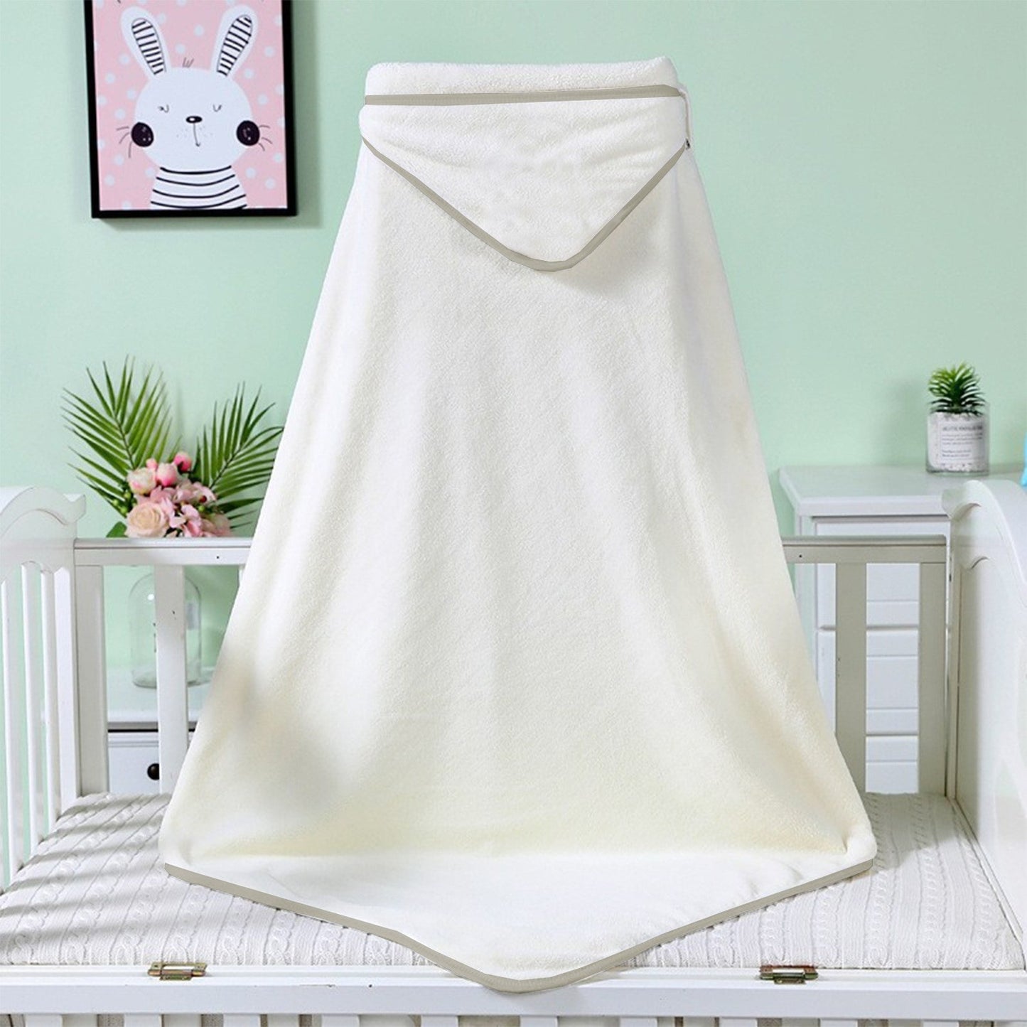 Class A Bamboo Fiber Swaddle With Hood Childrens Bath Towel Blanket And Cape All In One