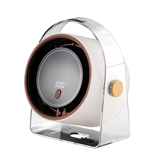 Summer New Circulating Fan, Multi-speed Adjustment, Wall & Desktop Dual Use, USB Rechargeable Mini Fan With Digital Display, High Power Cooling Fan For Home & Office