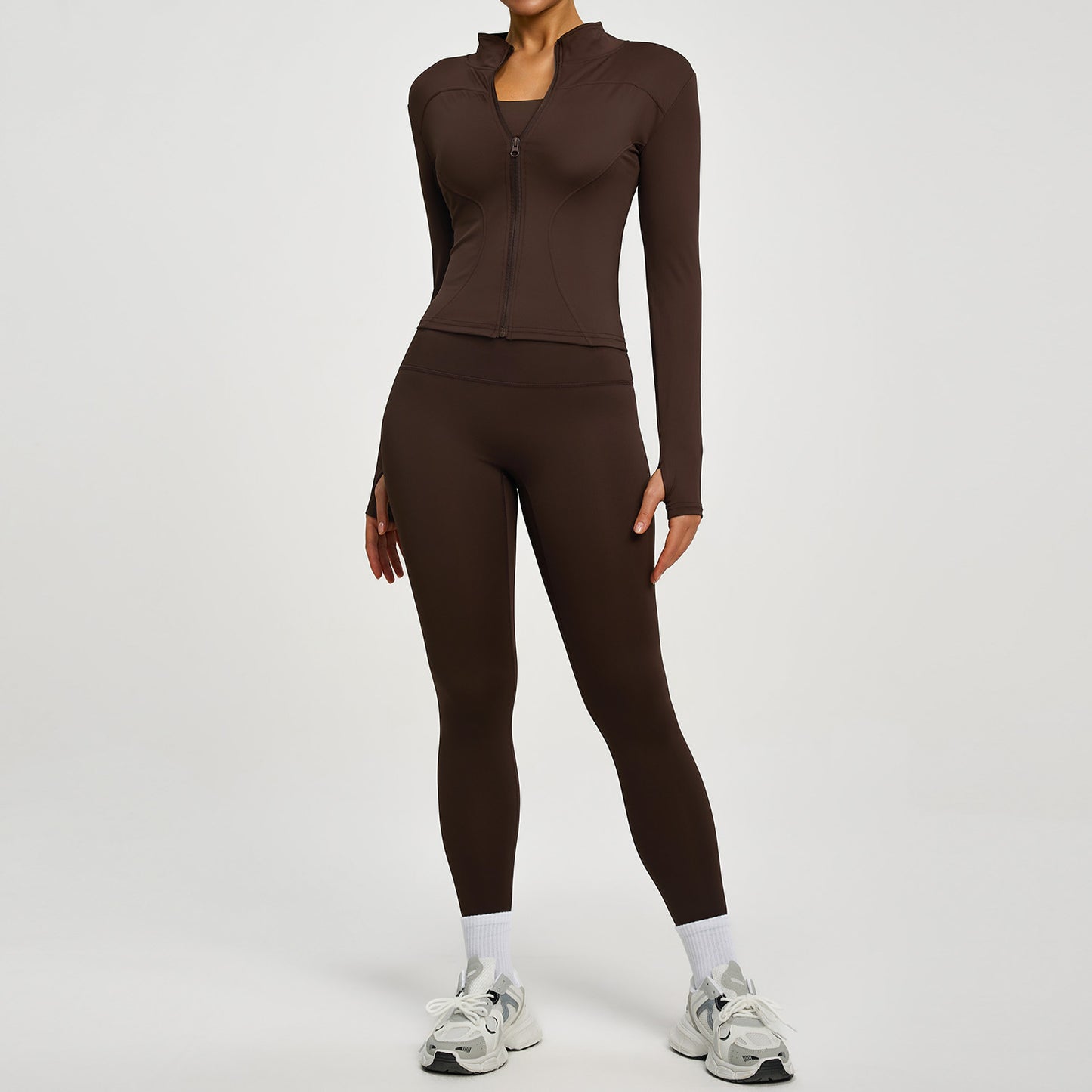 Fitness High-waist Butt-lifting Running Two-piece Set