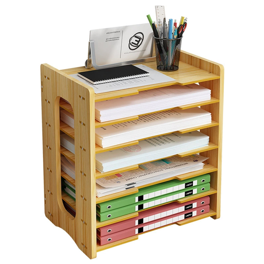 Office Desk File Cabinet Multi Layer Desktop DENSITY BOARD Storage Box Organizer