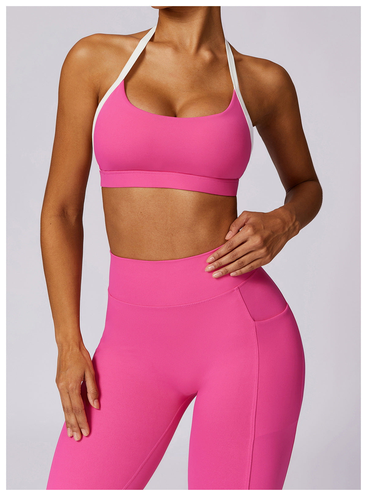 Halter Shockproof Beauty Back Yoga Bra