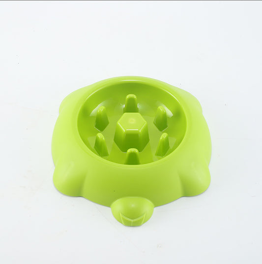 Anti-overturning pet slow food bowl-green-PP-1 piece