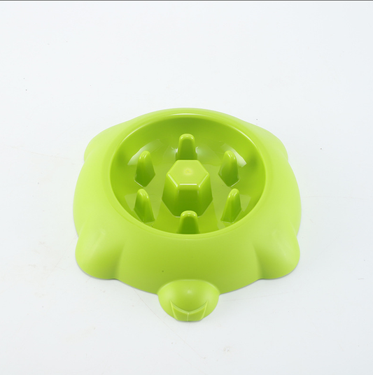 Anti-overturning pet slow food bowl-green-PP-1 piece