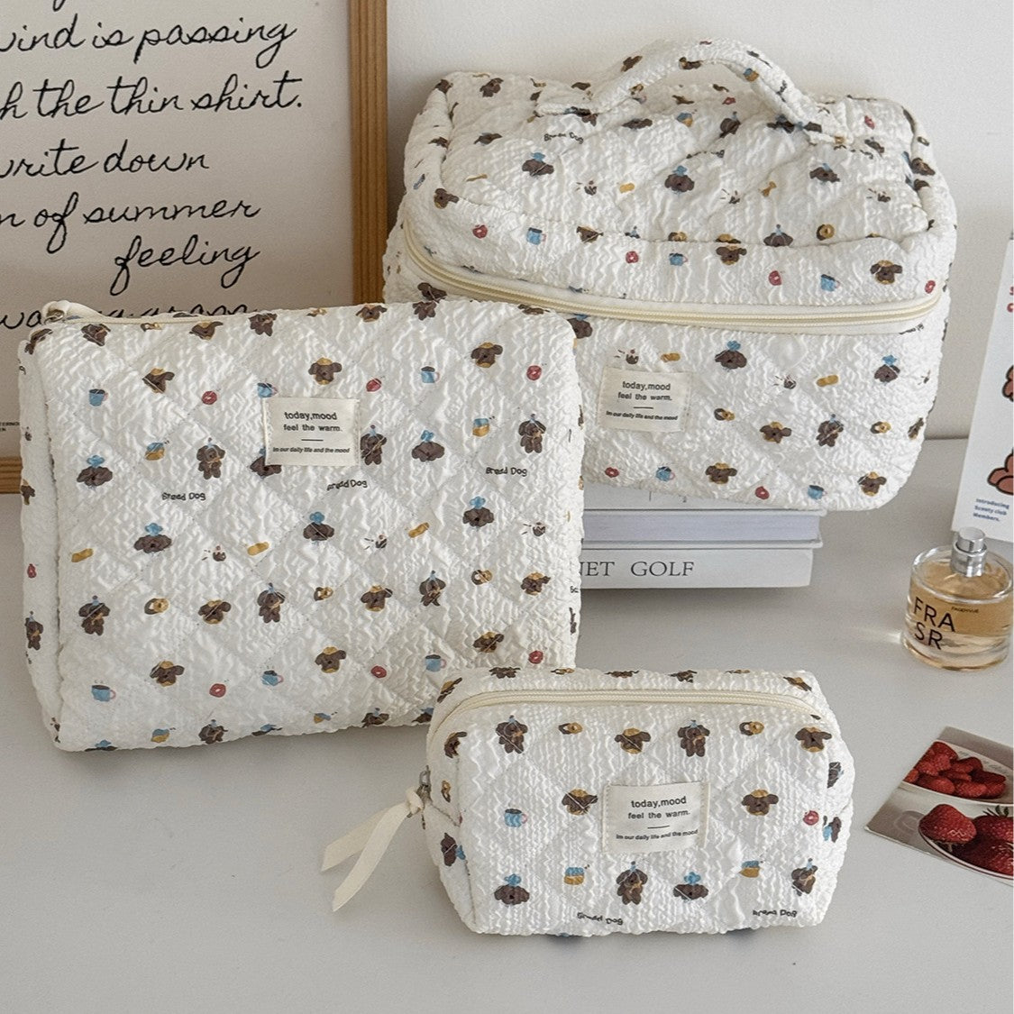 Bow-knot Flower Large-capacity Makeup Bag