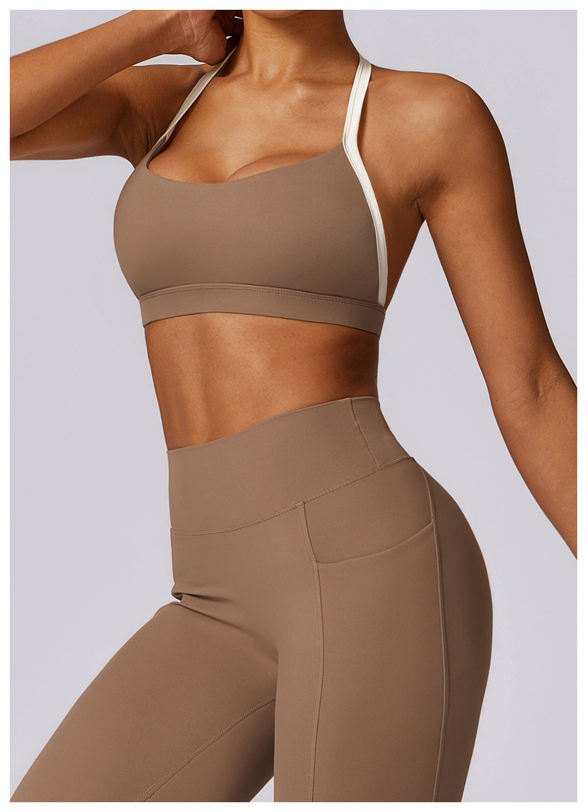 Halter Shockproof Beauty Back Yoga Bra