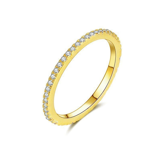 Korean-style Rhinestone-encrusted Ring