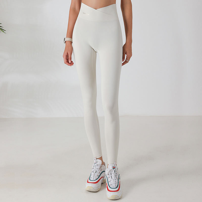 Women's Tight Double-sided Brushed Peach Yoga Trousers