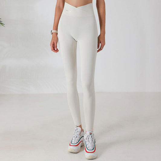 Women's Tight Double-sided Brushed Peach Yoga Trousers