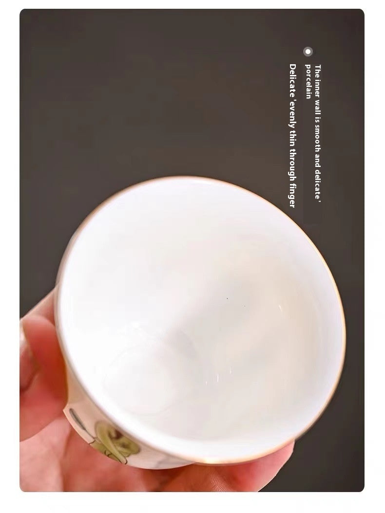 White Jade White Porcelain Beauty Kung Fu Tea Set Porcelain Master Cup