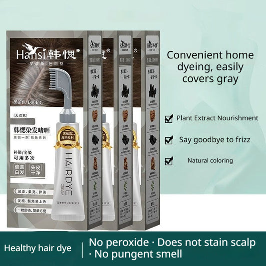 Household Plant-based Hair Dye Touch-up Comb