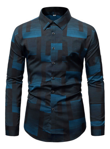 Mens 3D-printed Breathable Fashion Casual Shirt