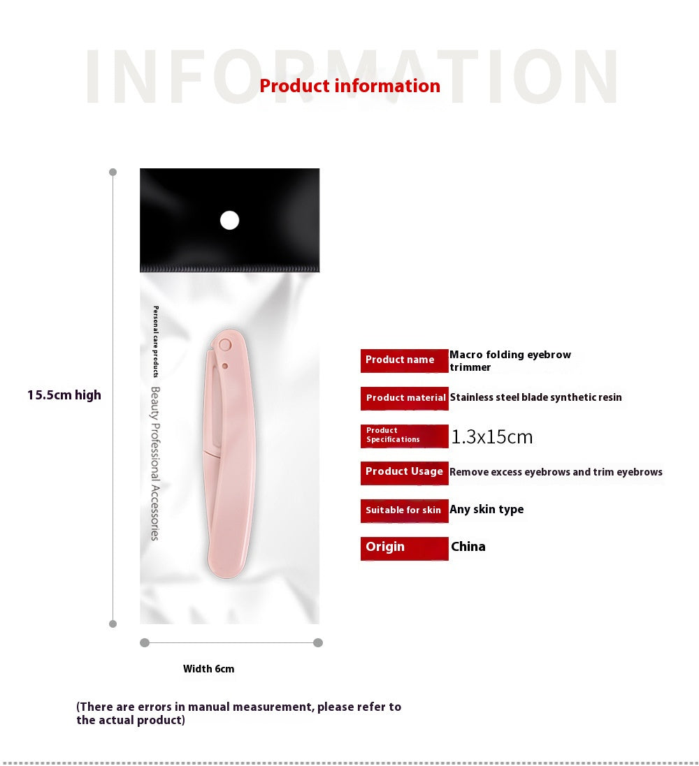 Foldable Eye-brow Knife Sharp Beauty Tools With Net