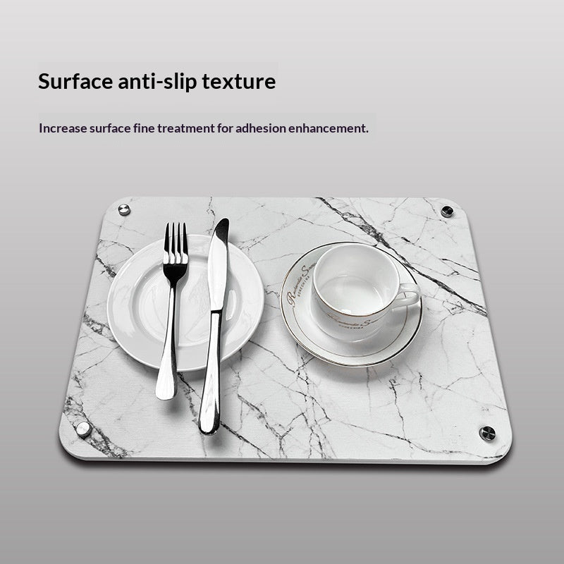 Light Luxury Diatomaceous Earth Kitchen Countertop Mat, Water-Absorbent Surface
