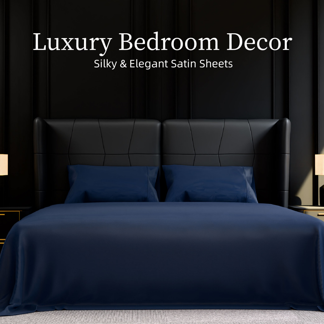 Bedding Queen Bed Sheets Set - 4 Piece Bedding - Brushed Microfiber - Shrinkage And Fade Resistant - Easy Care Queen, Navy Blue