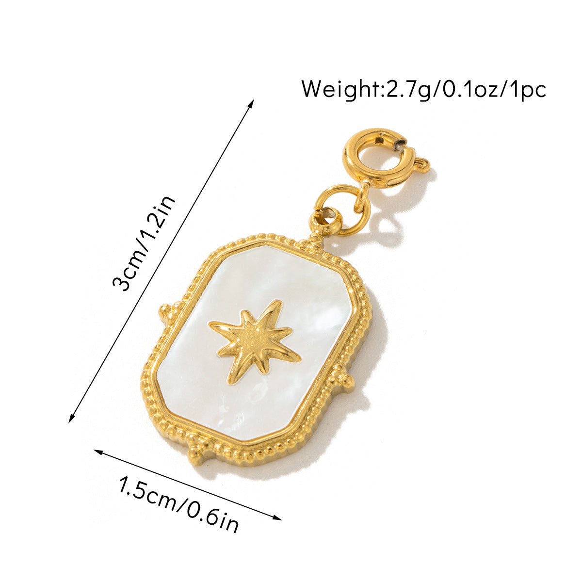 Gold-plated Accessories Traditional-style Pendants DIY Jewelry Handmade Components With Bead-setting Holes
