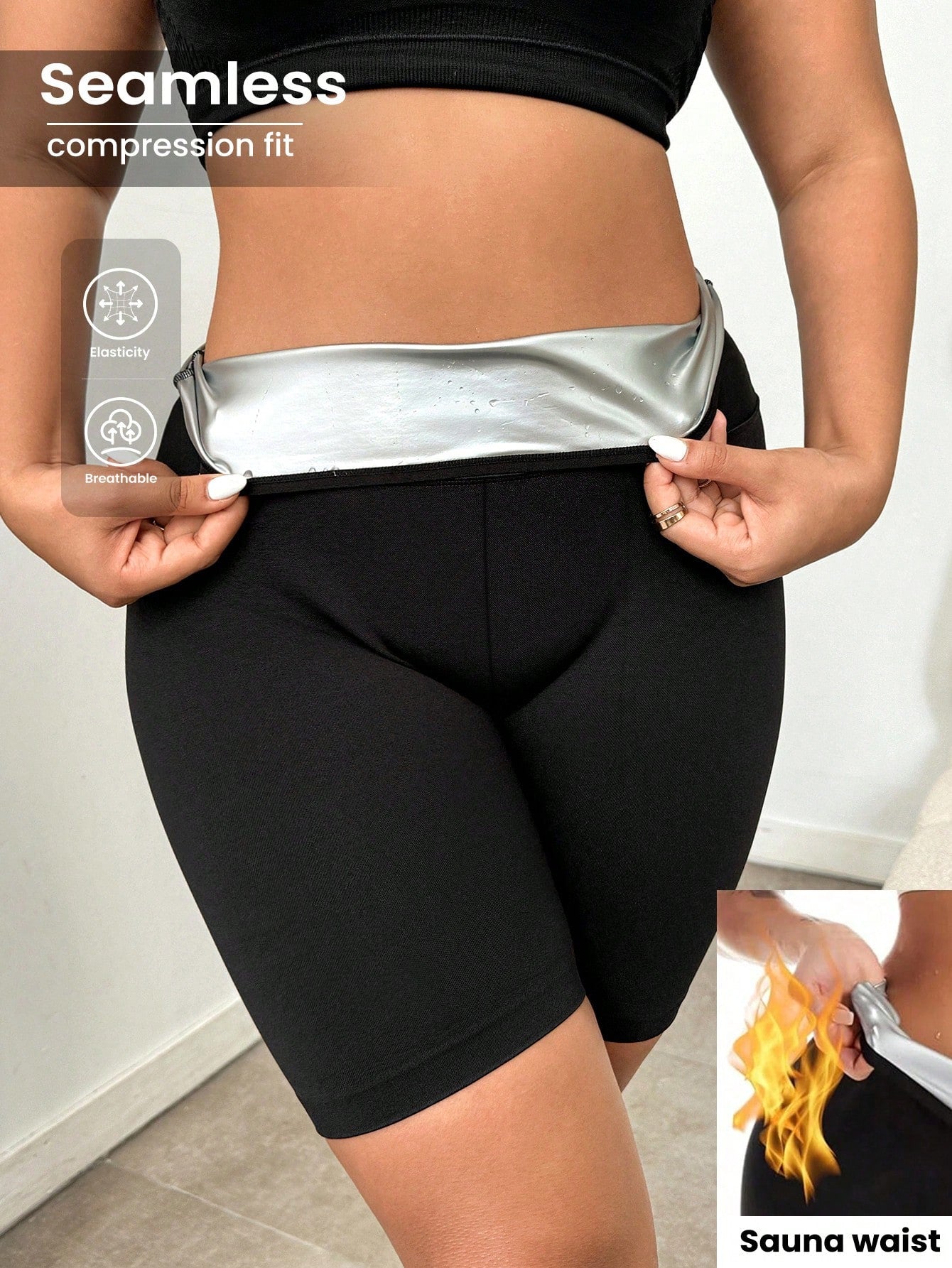 Sauna Sweat Shaperwear Shorts Leggings Pants Workout Weight Loss Lower Body Shaper Sweatsuit Exercise Fitness Women