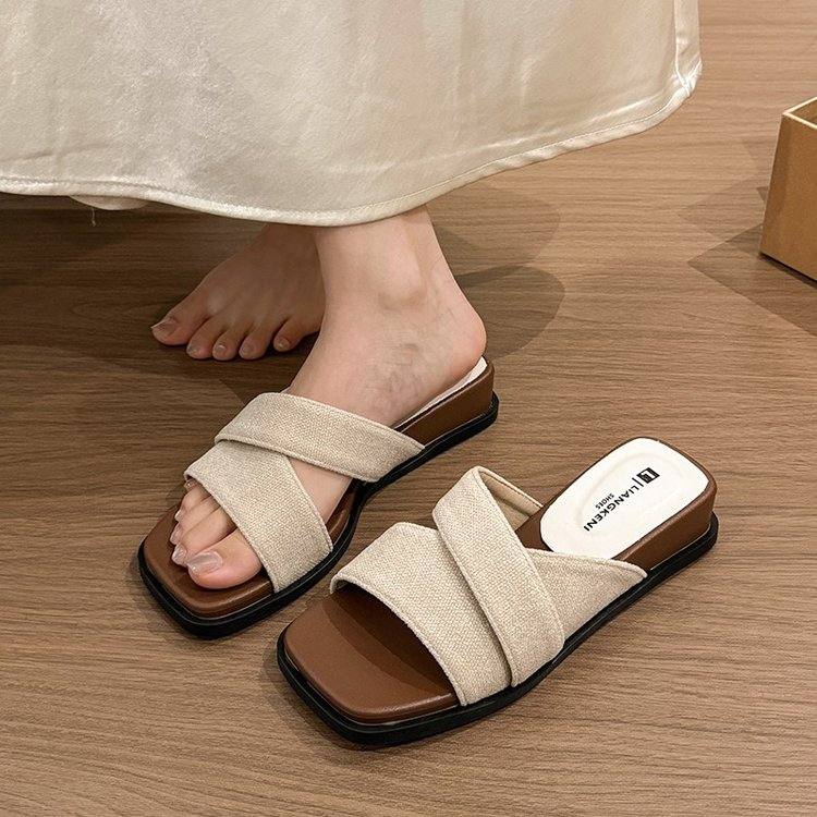 Women Platform Wedge One Strap Slides, 2026 New Summer Outdoor Beach Vacation Sandals Matching Dresses