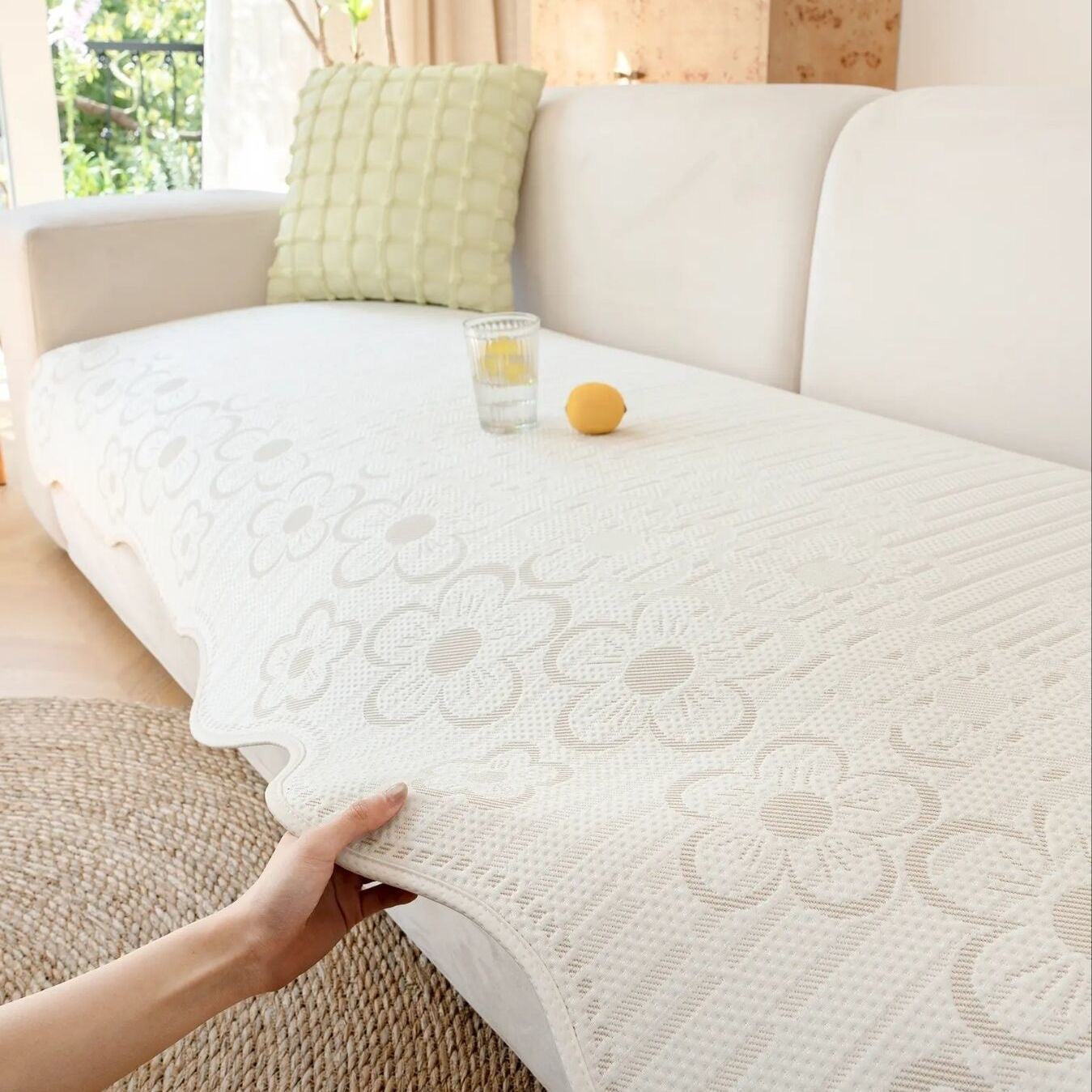One-piece Ice-silk Cooling Seat Cushion With Non-slip Design