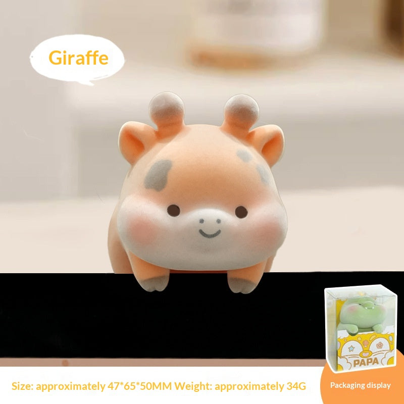 Fluffy Office Desk Monitor Screen Computer Decor