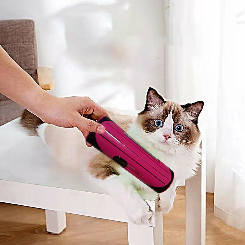 Pet Dog Cat Hair Fur Deshedding Shedding Trimmer Grooming Roll Comb Brush