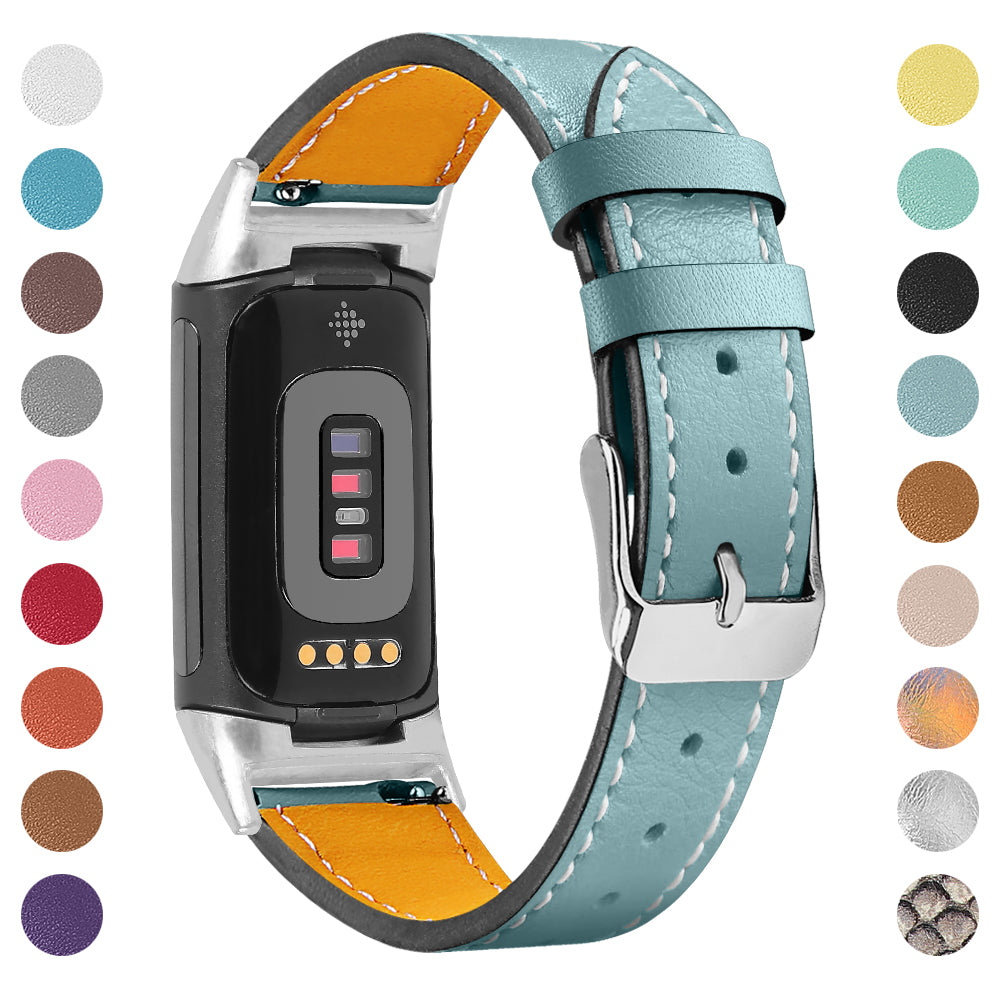 Smart Watch Charge5 First Layer Cowhide Leather Strap