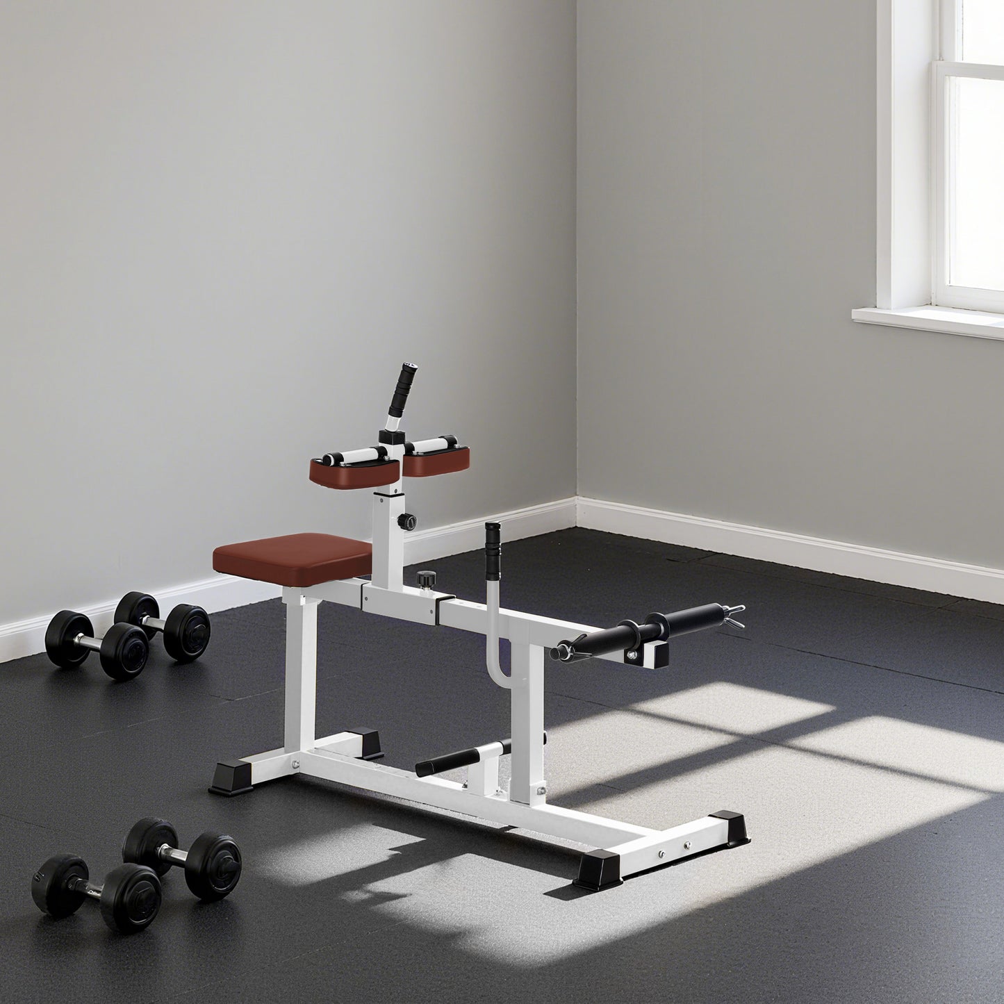 Adjustable Steel Seated Calf Raise Exercise Strength Training Gym Equipment, Brown