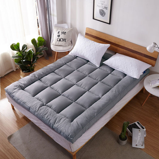 Thickened Microfiber Mattress Topper, Non-slip Bed Pad For Home Use