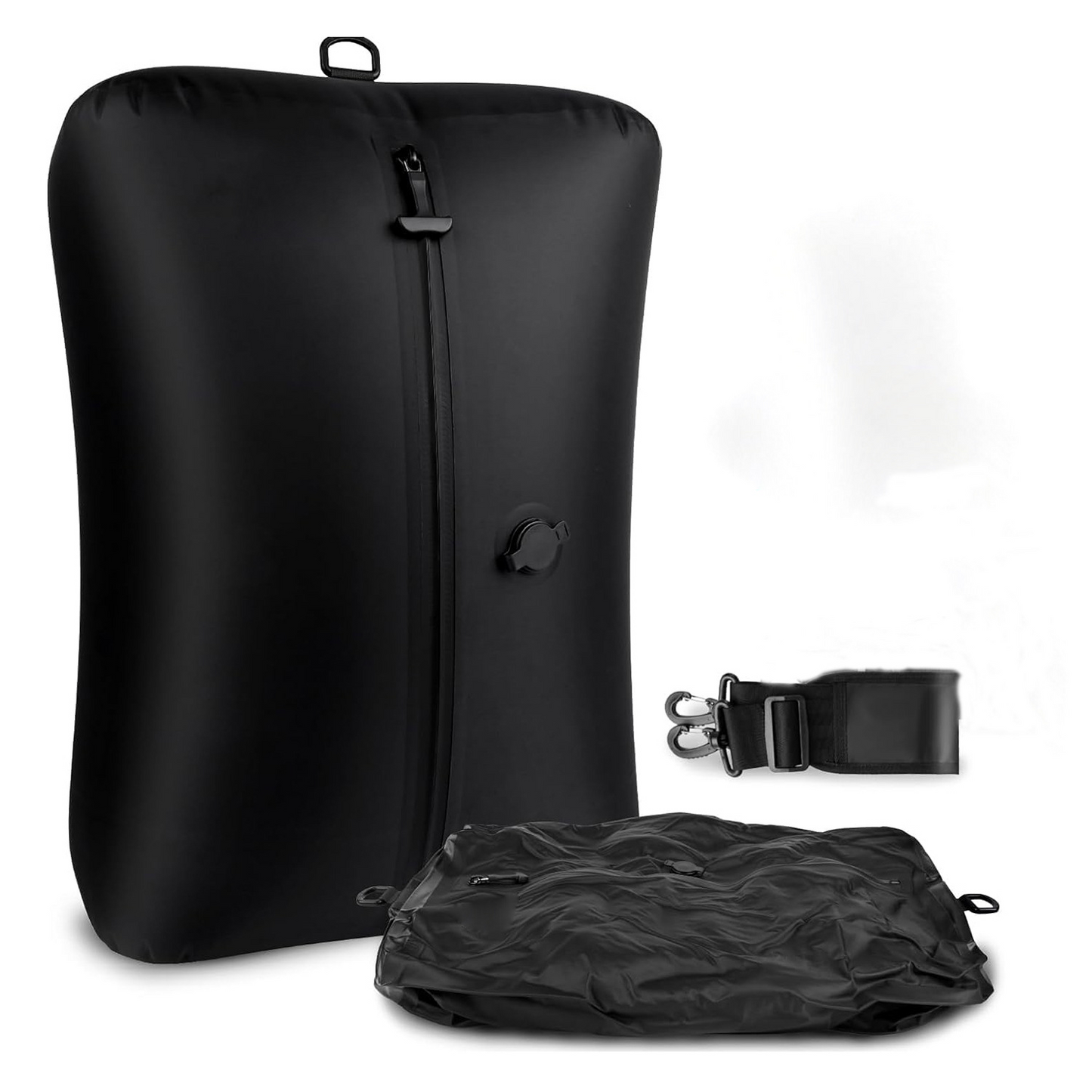Black Shoulder Strap Compression Bag, Adjustable Shoulder Strap Design, Easy To Carry, Waterproof And Moisture-proof Portable Clothing Storage Bag For Travel And Family Organization