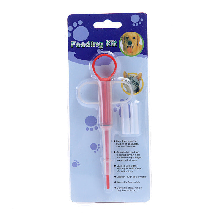 Cat Pill Shooter, Pill Popper For Cats & Dogs, 2-in-1 Pet Piller  Anti-drop Syringe For Tablets & Liquid. Easy Admin For Small Animals. Soft Rubber Tip Protects Gums