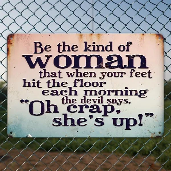 CIFbuy Sarcastic Retro Metal Tin Sign Creative Wall Decor Plaque Unique Decor For Women - TikTok, Temu Pick-up Service