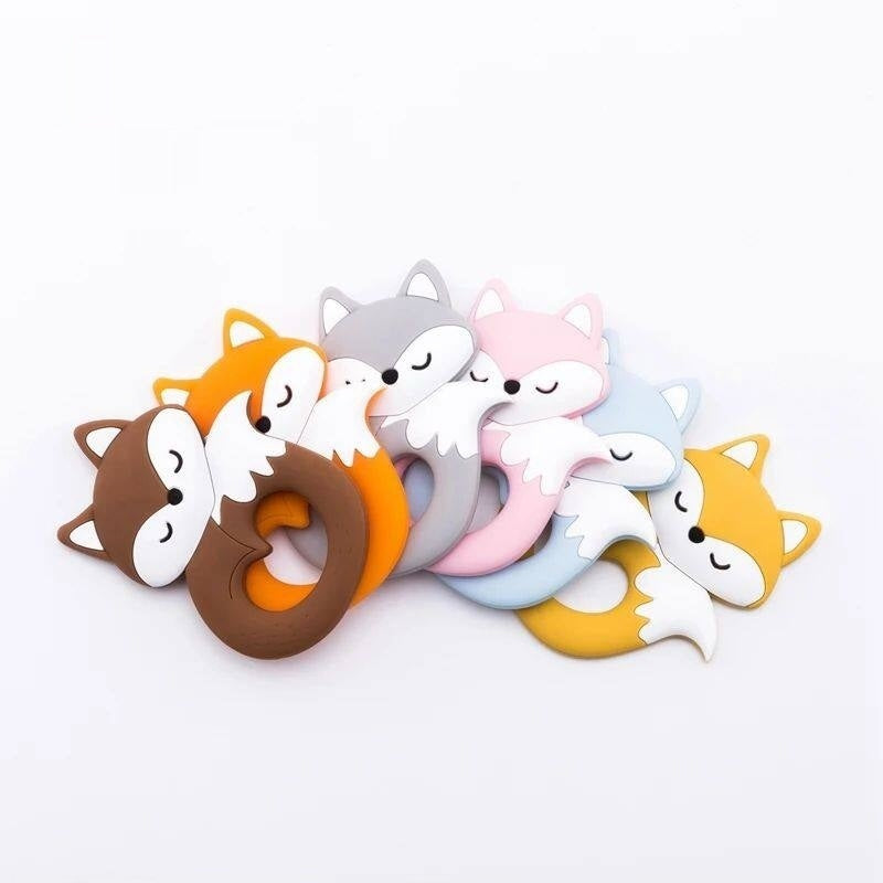 Baby Teether, Food-grade Silicone Teether, Cartoon Animal Du