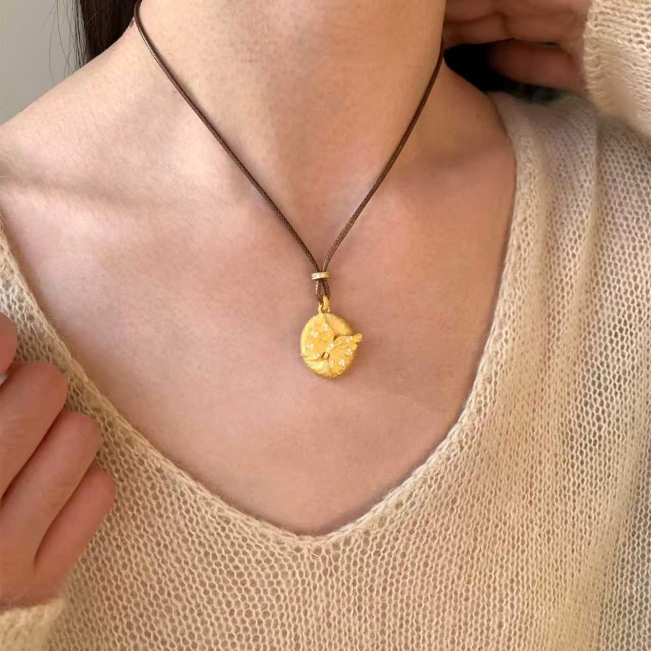 1pc 999.9 Sterling Silver Brushed Diamond Peony Pendant Necklace, Retro Chinese Style, Perfect For Daily Wear & Valentine's Gifts