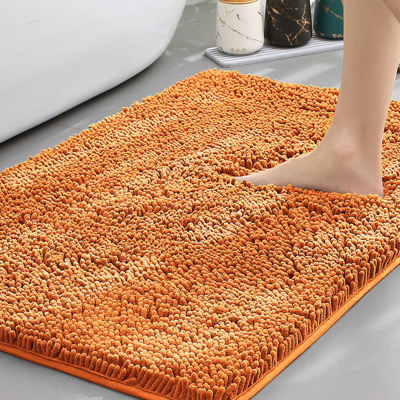 Bathroom Floor Mat, Bath Entrance Water-absorbent Carpet, Chenille Anti-slip Foot Pad