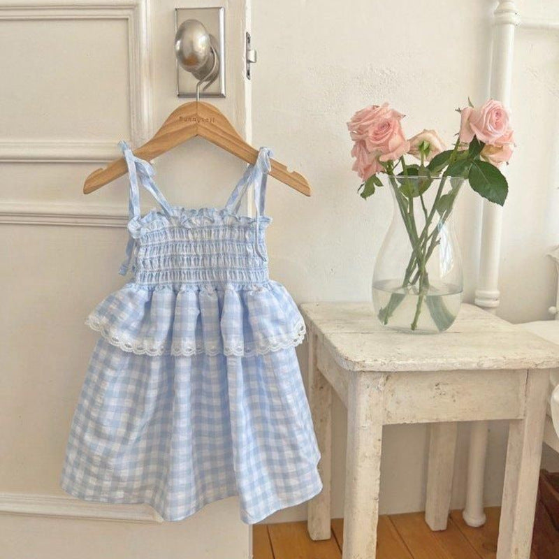 Baby Lace-up Bow Design Korean-style Instagram A-line Skirt