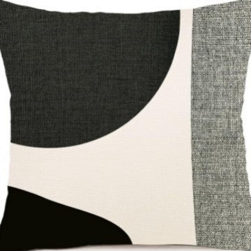 Simple Abstract Art Geometric Sofa Office Linen Pillow Cover