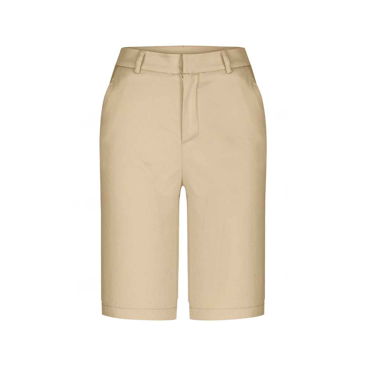 Womens Straight-leg Draping Korean-style Slim-fit Suit Pants
