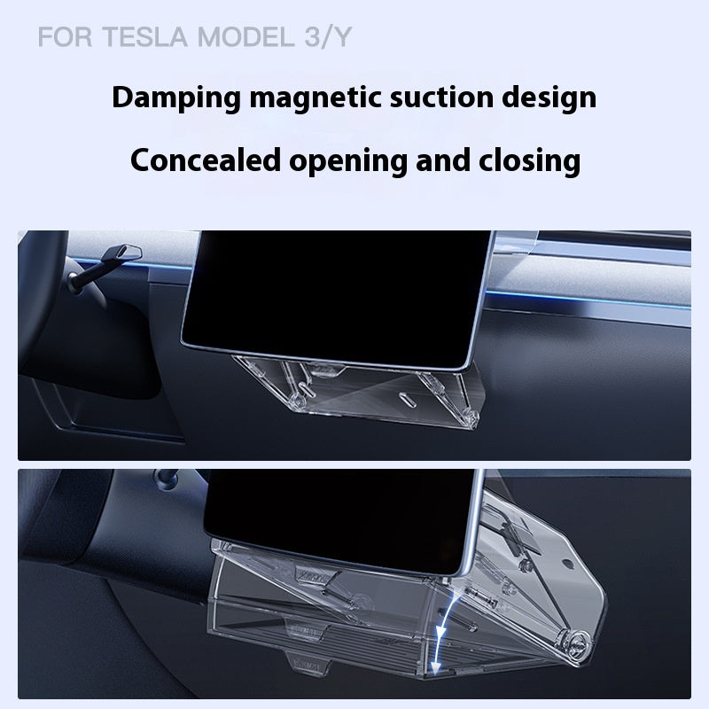 Center Console Screen Lower Storage Box ETC Non-slip Storage Compartment Accessories