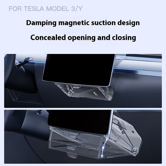 Center Console Screen Lower Storage Box ETC Non-slip Storage Compartment Accessories
