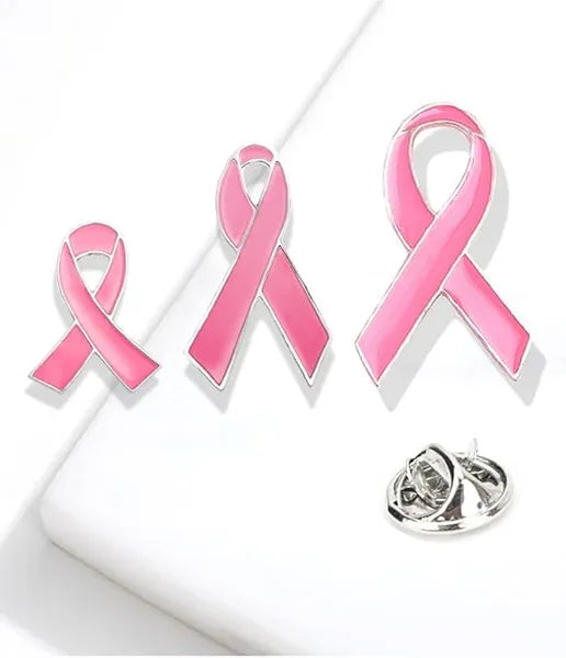 Breast Cancer Awareness Pins Pink Ribbon Enamel Lapel Pins AIDS Red Ribbon Pins Charity Donation Event Clothing Accessories