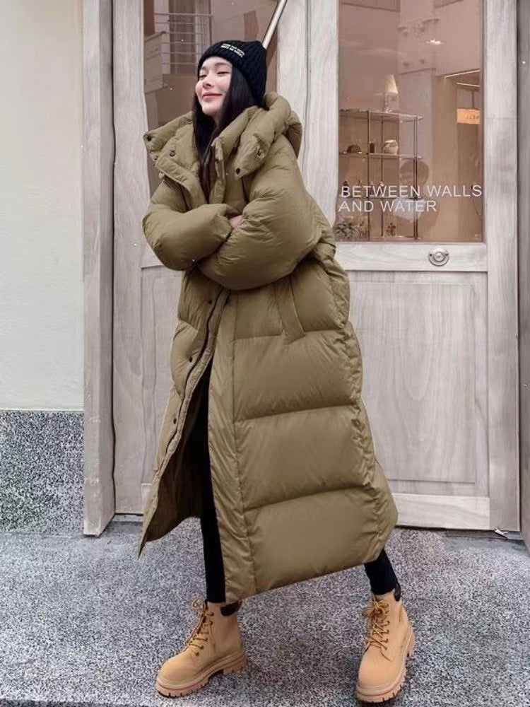 New Korean-style Mid-length Knee-length Cotton Coat