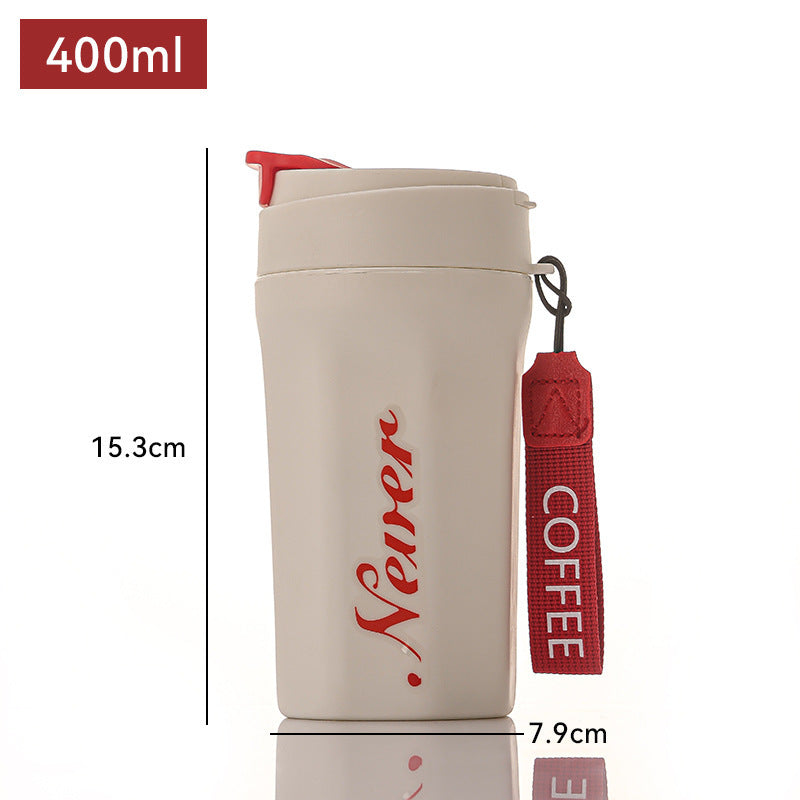 Double-Walled Portable Glass Coffee Mug For Home Use