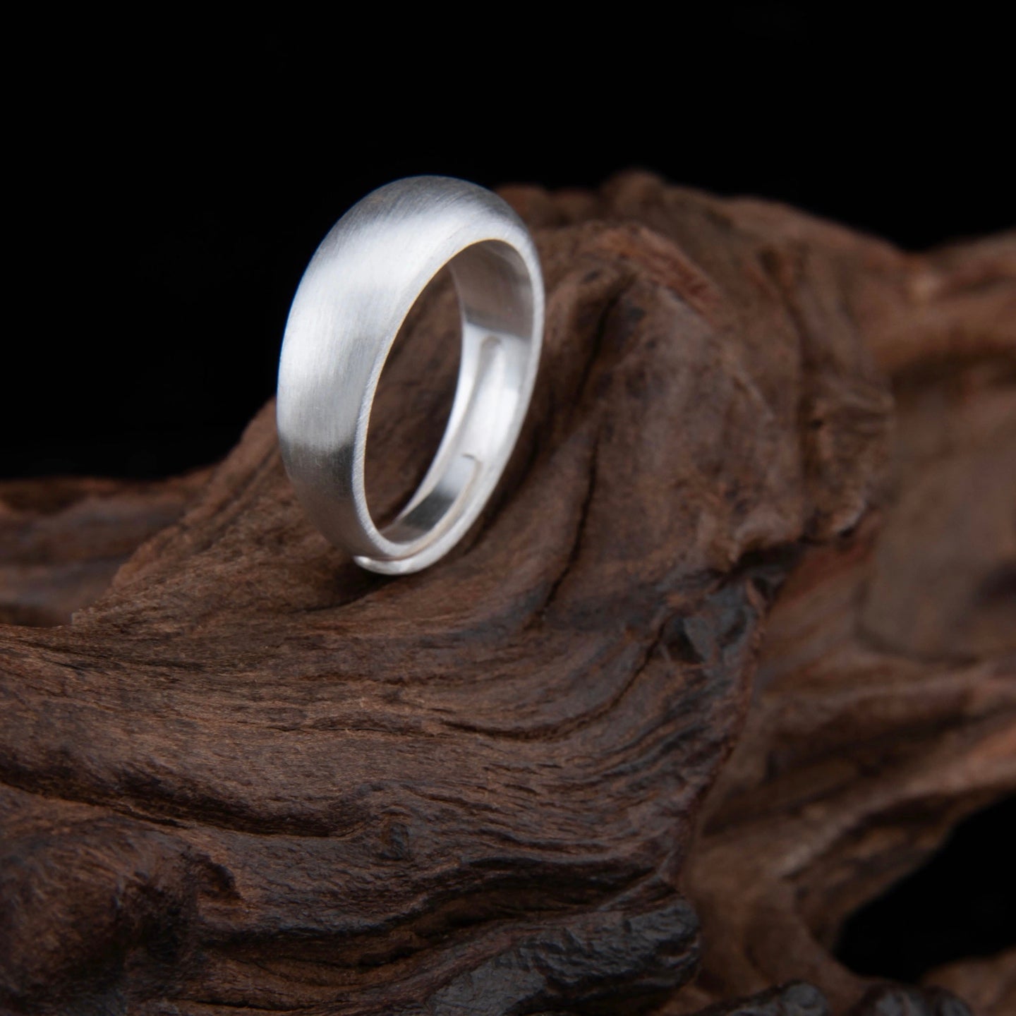 1pc 999 Sterling Silver Brushed Open Band Ring, Minimalist & Cool Style, Perfect For Daily, Dating & Gifting, Ideal Valentine's Gift