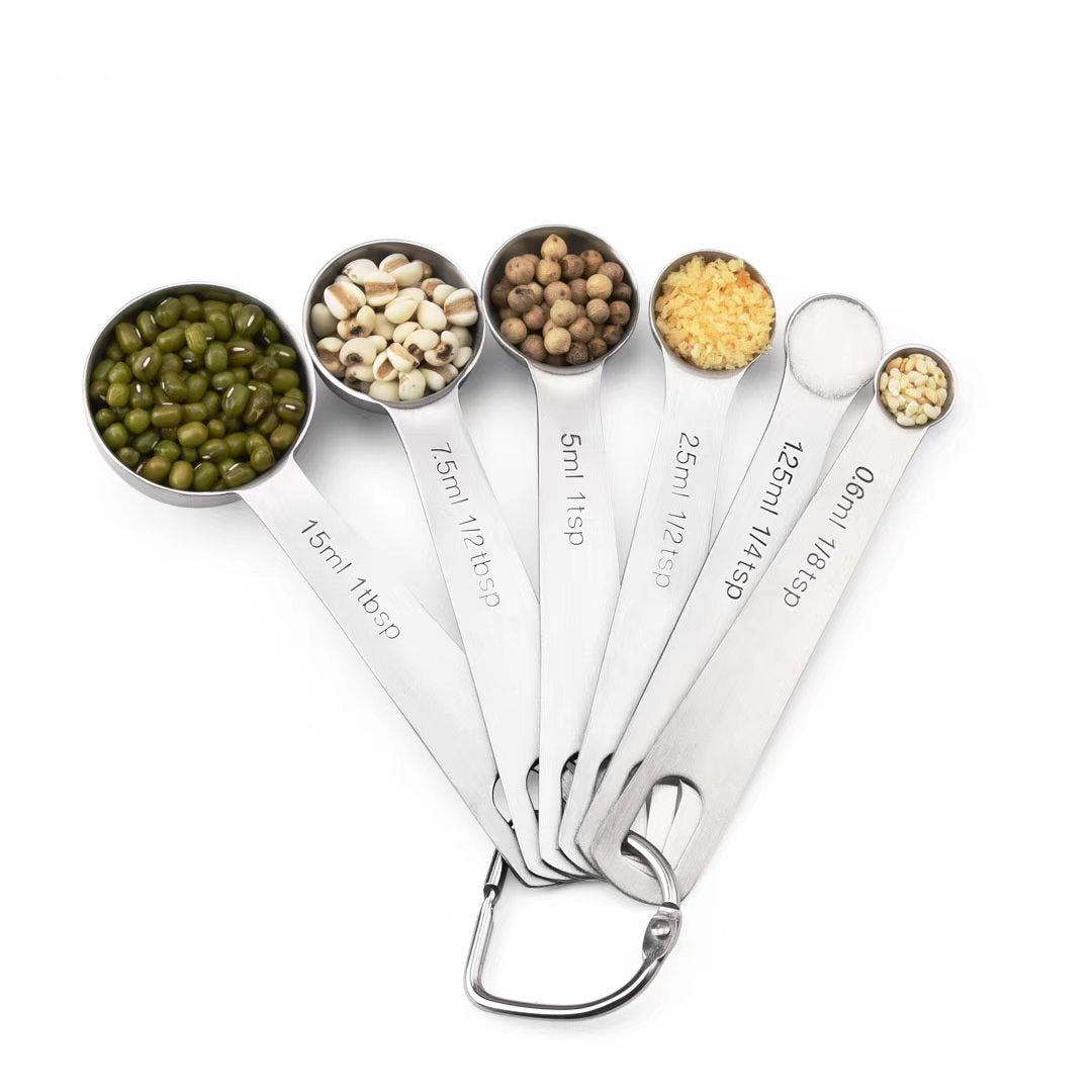 Stainless Steel Measuring Spoon Set With Markings Kitchen Tools