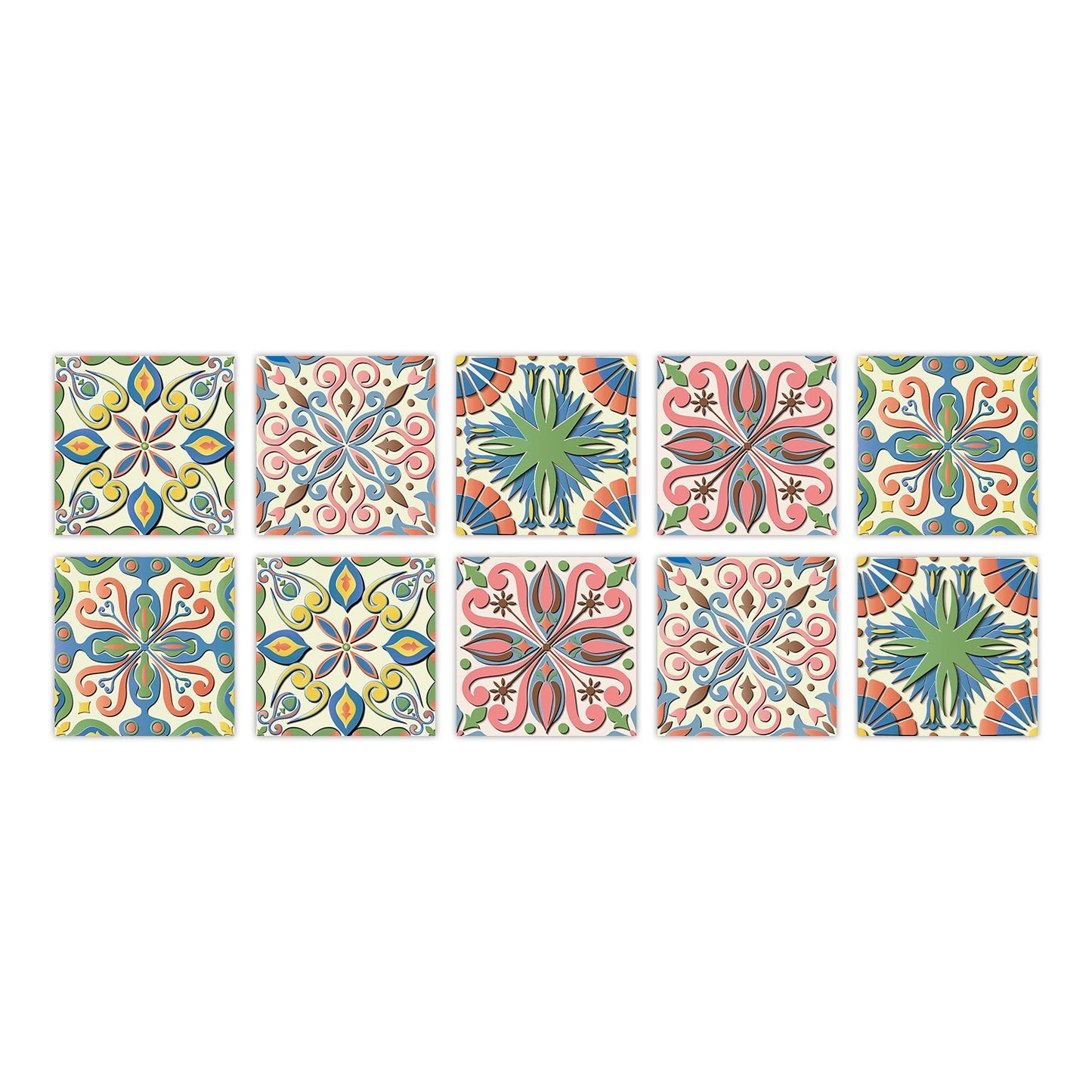 Kitchen Oil- And Water-Resistant Wall Stickers Imitating Tiles