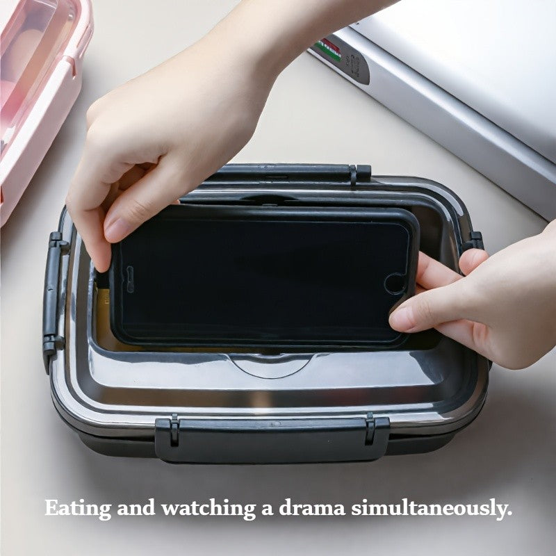 Insulation Lunch Box 3 Compartments Stainless Steel Lunch Container Food Box