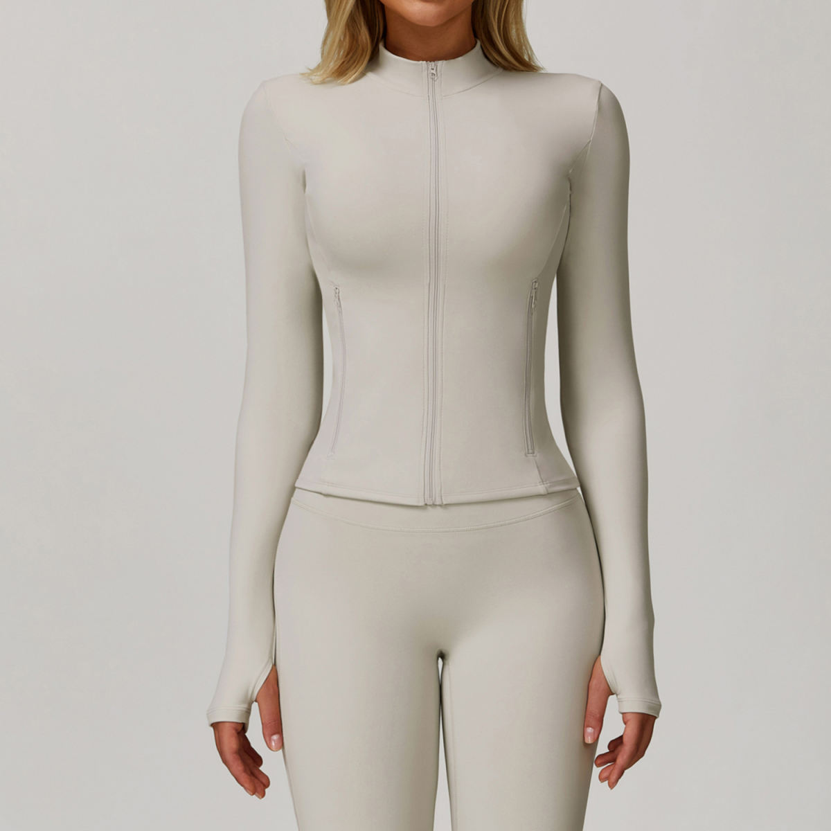 Long-sleeve Zipper Quick-drying Yoga Jacket Sports Workout Clothes
