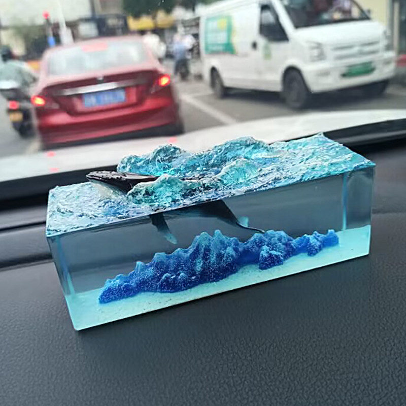 Whale USB Night Light Resin Desk Ornament