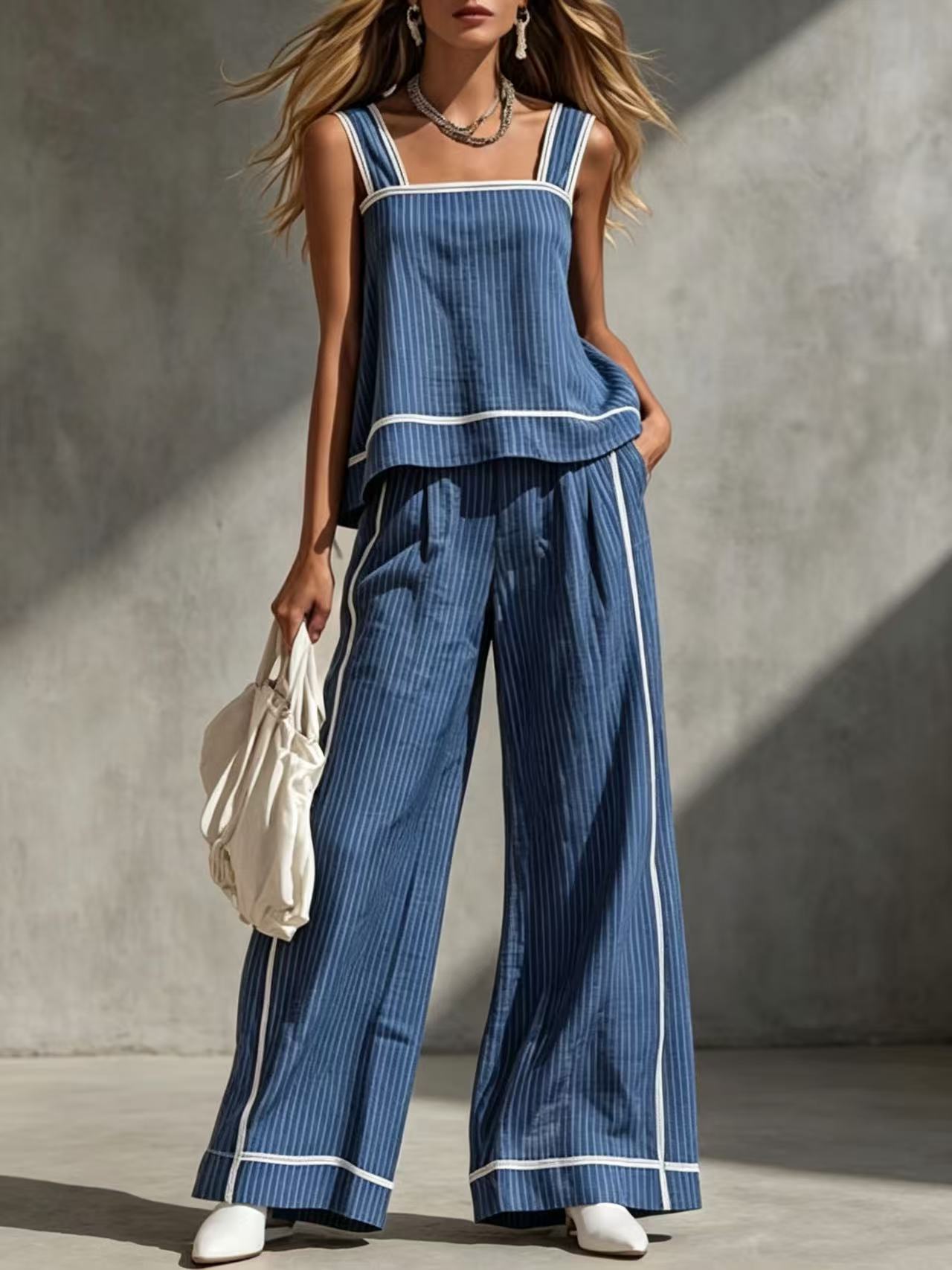 Womens Summer Casual Fashion Two-Piece Set