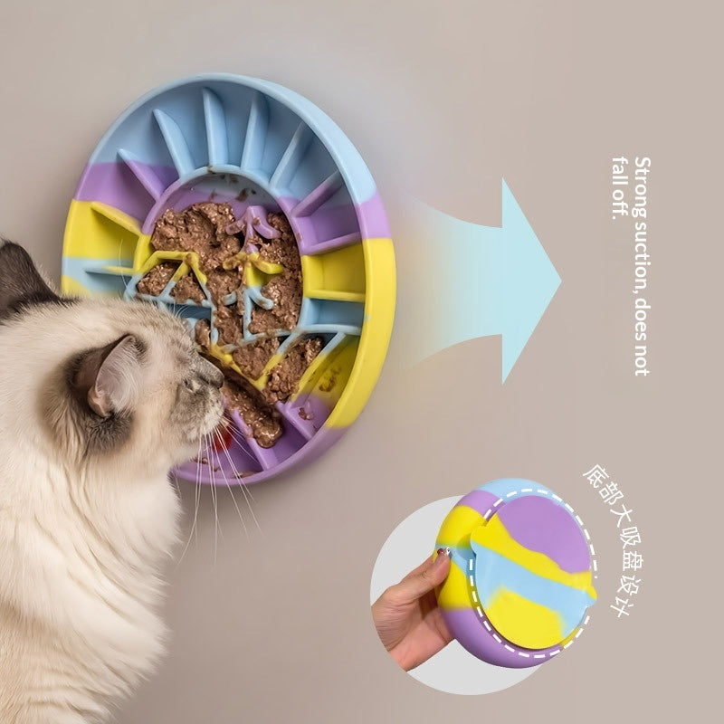 Silicone Pet Dog Slow-Feeding Bowl Licking Plate